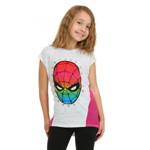 Spider-Man Rainbow Face Girls T-Shirt