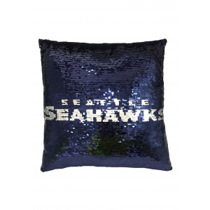 Seattle Seahawks Sequin Pillow with Team Logo