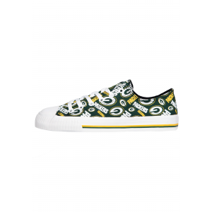 Green Bay Packers Low Top Canvas Shoes for Women