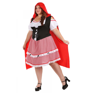 Knee Length Red Riding Hood Plus Size Costume 1X 2X 3X 4X