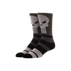 Adult's Marled Varsity Marvel Punisher Crew Socks
