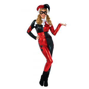 Deluxe Harley Quinn Jumpsuit Costume for Women