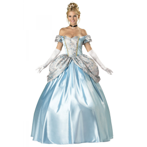 Elite Royal Blue Enchanting Princess Costume for Women