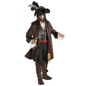 Authentic Caribbean Pirate Men's Costume