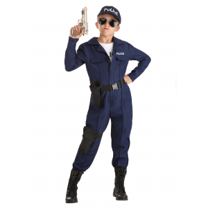 Tactical Cop Jumpsuit Costume for Girls