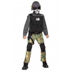 Kids Skull Soldier Costume