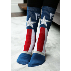 Adult's Marvel Captain America Suit Up Crew Socks