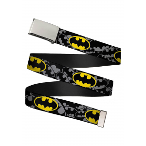 DC Batman Bat Signals Chrome Buckle Belt
