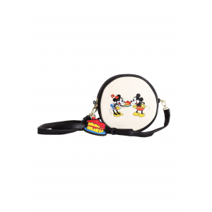 Mickey's 90th Birthday Faux Leather Cross Body Purse by Loungefly