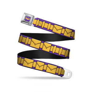 Purple/Gold Batgirl Utility Belt Seatbelt Buckle Belt