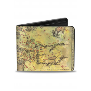 Middle Earth Map Bi-Fold Wallet