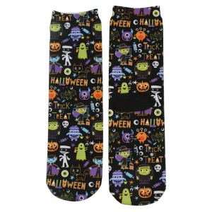 Adult Halloween Monsters Crew Socks