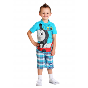 Thomas the Tank Engine Polo and Plaid Short Set For Toddlers