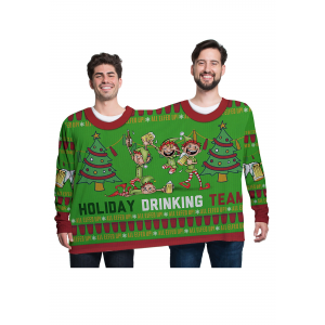 All Elfed Up 2 Person Ugly Christmas T-Shirt for Adults