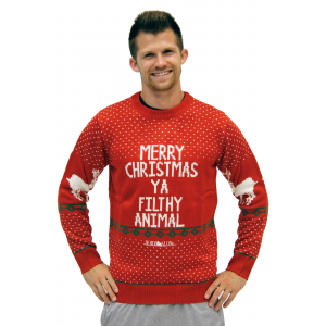 Home Alone Red Merry Christmas Ya Filthy Animal Ugly X-mas Sweater