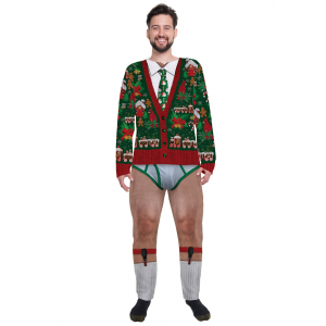 Men's Christmas Cardigan Jumpsuit
