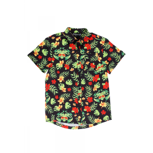 Sourpuss Tropicthulhu Button Down Hawaiian Shirt For Men
