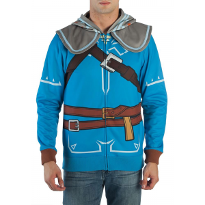 Breath of the Wild Men's Zelda Suit Up Costume Hooded Sweatshirt