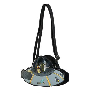 Loungefly Rick and Morty Spaceship Faux Leather Crossbody Purse