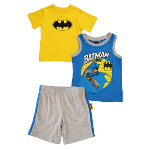 Toddler Boys Batman Shirt, Tank and Jersey Short 3PC Set