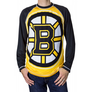 Men's NHL Boston Bruins Long Sleeve Rash Guard T-Shirt