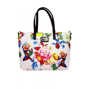 Marvel Captain Marvel Loungefly Floral Print Faux Leather Tote