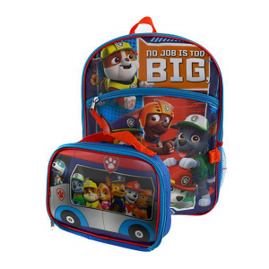 Paw Patrol 16" Backpack and Lunch Bag Kit