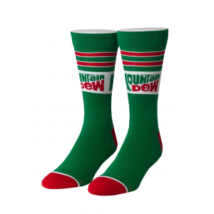 Retro Mountain Dew Cushioned Cool Knit Socks For Adults