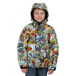 Kids Marvel Comic Print Superhero Snow Jacket