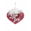 Glass I Love Lucy Heart Ornament