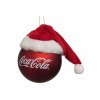 Coca-Cola Ball Ornament with Santa Hat