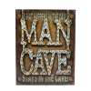 Man Cave Diamond Plate Tin Sign