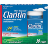 Claritin Non-Drowsy 24 Hour Relief Indoor & Outdoor Allergies 30 Tablets