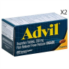 Advil Pain Reliever Fever Reducer 200 Coated Caplets 2 Packs