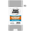 Right Guard Xtreme Defense Antiperspirant Deodorant Arctic Refresh 4oz / 113g 3 Packs