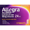 Allegra Allergy Non Drowsy 24HR Indoor Outdoor Allergy Relief 5 Tablets