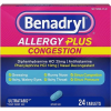 Benadryl Allergy Plus Congestion Relief Ultratabs 24 Tablets