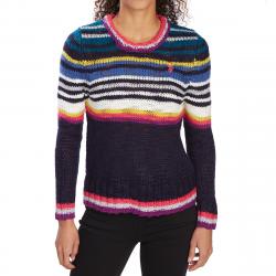 U.s. Polo Assn. Women's Multi-Stripe Crew Long-Sleeve Sweater - Blue, M