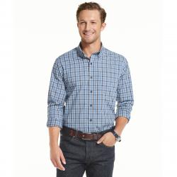 Arrow Men's Blazer Plaid Long-Sleeve Button Down Shirt - Blue, M