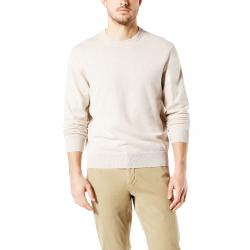 Dockers Men's Cotton Crewneck Long-Sleeve Sweater - White, XXL