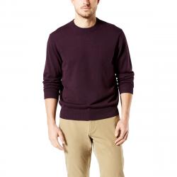 Dockers Men's Cotton Crewneck Long-Sleeve Sweater - Red, XL