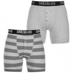 Soulcal Men's Boxers, 2-Pack - Black, XL