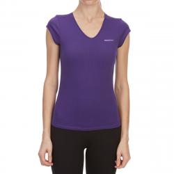 Donnay Women's V-Neck Short-Sleeve Tee - Purple, 12