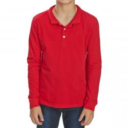 Minoti Big Boys' Long-Sleeve Polo Shirt - Red, 8-9