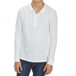 Minoti Big Boys' Long-Sleeve Polo Shirt - White, 9-10
