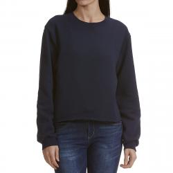 Soffe Women's Cropped Crew Neck Sweatshirt - Blue, XL