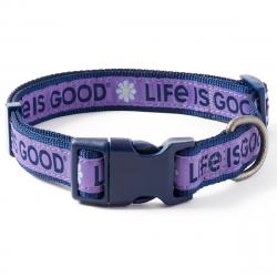 Life Is Good Daisy Dog Collar - Purple, S