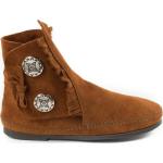 Minnetonka Women's Two Button Boot Brown Suede