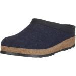 Haflinger GZL Grizzly Clog With Leather Trim Captains Blue