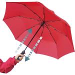 EuroSCHIRM Light Trek Auto Umbrella w/ Flashlight Red